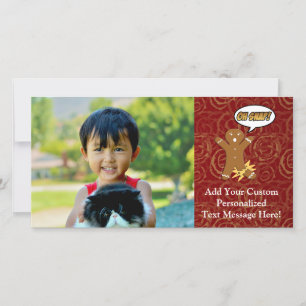 Oh Snap Funny Kerstmis Gingerbrood Man Broken Leg Feestdagenkaart