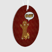 Oh Snap Funny Kerstmis Gingerbrood Man Broken Leg Ornament (voorkant)