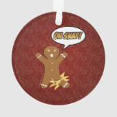 Oh Snap Funny Kerstmis Gingerbrood Man Broken Leg Ornament (achterkant)