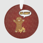 Oh Snap Funny Kerstmis Gingerbrood Man Broken Leg Ornament (voorkant)