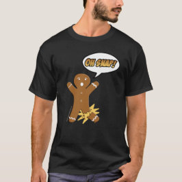 Oh Snap Funny Kerstmis Gingerbrood Man Broken Leg T-shirt