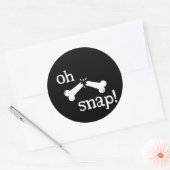 Oh Snap Funny Radiology Broken Bone Ronde Sticker (Envelop)