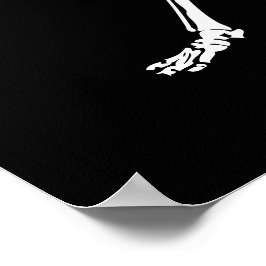 Oh Snap, Funny Skeleton Halloween Poster (Hoek)