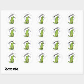 Oh Snap Funny Snapping Crocodile Pun Ronde Sticker (Vel)