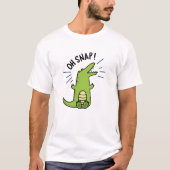 Oh Snap Funny Snapping Crocodile Pun T-shirt (Voorkant)