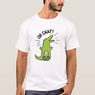 Oh Snap Funny Snapping Crocodile Pun T-shirt