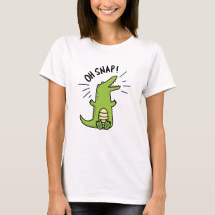 Oh Snap Funny Snapping Crocodile Pun T-shirt