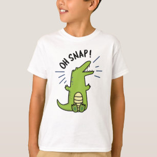Oh Snap Funny Snapping Crocodile Pun T-shirt
