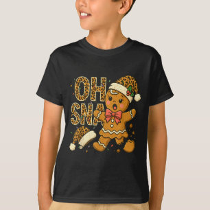 Oh Snap Gebruikte Kerstman Hoed Grappige Kerst Koe T-shirt