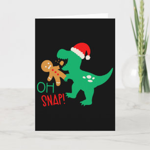 Oh Snap Gengainebrood Dinosaurus Kerstman Kerst Gr Kaart