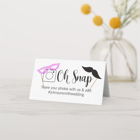 OH SNAP Gevouwen tabelkaartfotocabine Plaatskaartje (Achterkant)