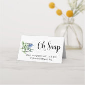 OH SNAP Gevouwen tafelkaart #hashtag blauwe bruilo Plaatskaartje (Achterkant)