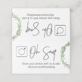 OH SNAP Gevouwen tafelkaart #hashtag Plaatskaartje (Buitenkant ongevouwen)