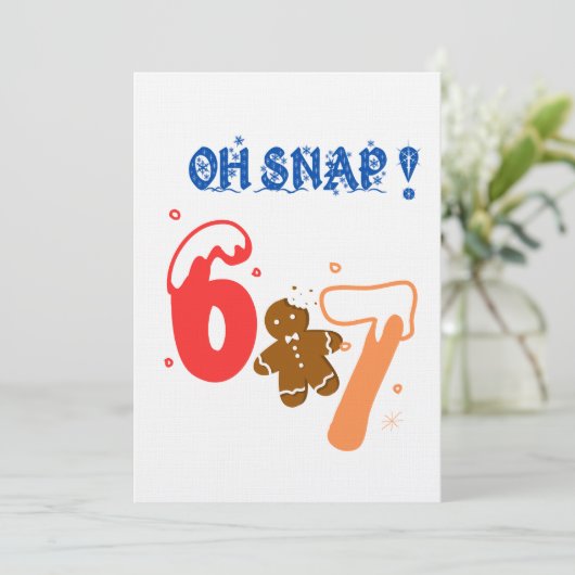 Oh Snap Gingerbread 67 Kaart (Staand voorkant)