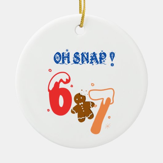 Oh Snap Gingerbread 67 Keramisch Ornament (Voorkant)