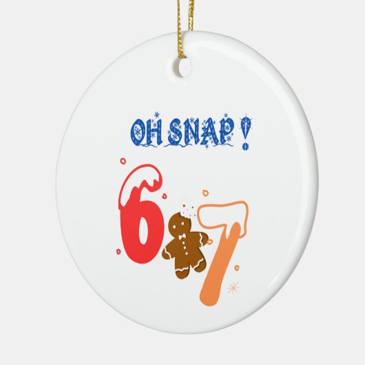 Oh Snap Gingerbread 67 Keramisch Ornament (Links)