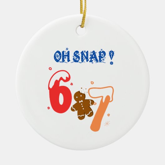 Oh Snap Gingerbread 67 Keramisch Ornament (Voorkant)