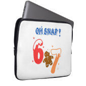 Oh Snap Gingerbread 67 Laptop Sleeve (Voorkant Rechts)