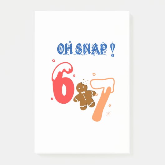 Oh Snap Gingerbread 67 Post-it® Notes (Voorkant)