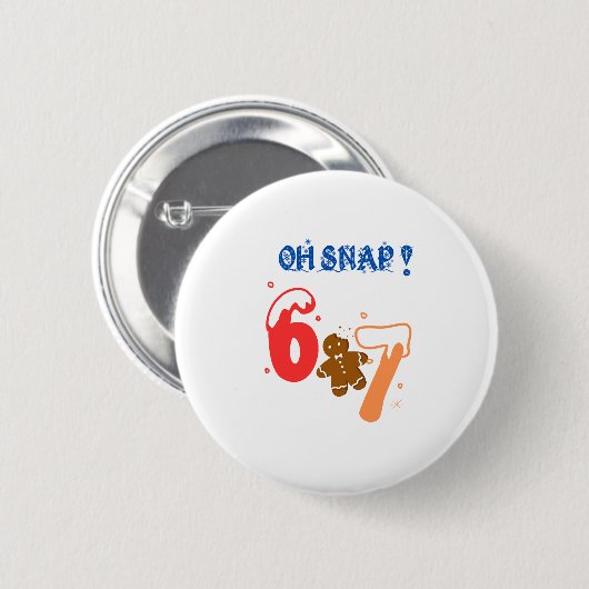 Oh Snap Gingerbread 67 Ronde Button 5,7 Cm (Voorkant /achterkant)