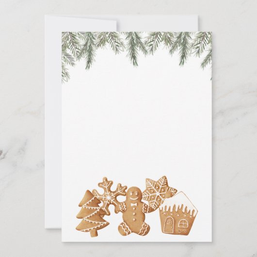 Oh Snap Gingerbread Baby shower Kaart (Achterkant)