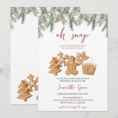 Oh Snap Gingerbread Baby shower Kaart (Voorkant / Achterkant)