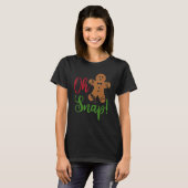 Oh Snap Gingerbread Broken Gingerbread Christmas T-shirt (Voorkant volledig)