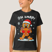 Oh Snap Gingerbread Christmas Xmas Cookie Baking H T-shirt (Voorkant)