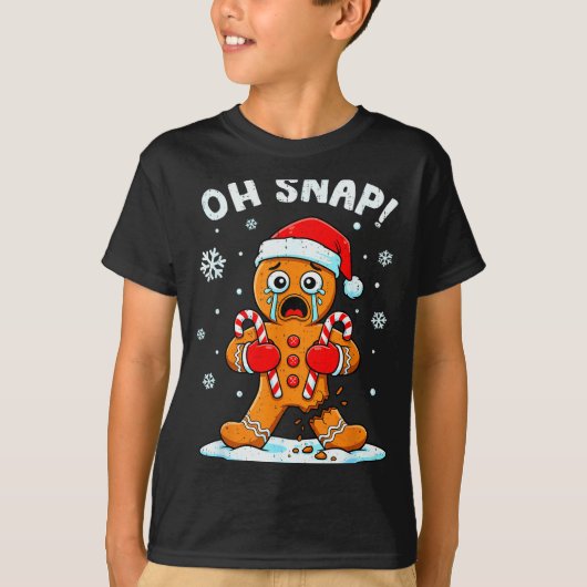 Oh Snap Gingerbread Christmas Xmas Cookie Baking H T-shirt (Voorkant)