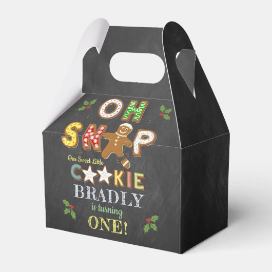 Oh Snap! Gingerbread Cookie Any Age Birthday Bedankdoosjes (Voorkant Zijde)