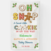 Oh Snap! Gingerbread Cookie Baby Shower Welcome Spandoek (Verticaal)