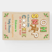 Oh Snap! Gingerbread Cookie Baby Shower Welcome Spandoek (Horizontaal)