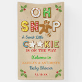 Oh Snap! Gingerbread Cookie Baby Shower Welcome Spandoek (Verticaal)