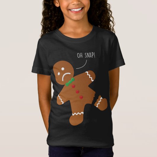 Oh Snap Gingerbread Cookie Funny Xmas T-shirt (Voorkant)