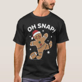 Oh Snap Gingerbread Football Christmas Gingerbread T-shirt (Voorkant)