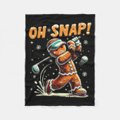 Oh Snap Gingerbread Golfer Golf Christmas Golfing  Fleece Deken (Voorkant)