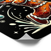 Oh Snap Gingerbread Golfer Golf Christmas Golfing Poster (Hoek)