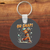 Oh Snap Gingerbread Golfer Golf Christmas Golfing  Sleutelhanger (Voorkant)