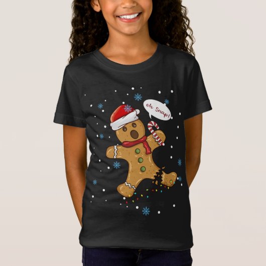 Oh Snap Gingerbread Kerstkoekjes Bakken Crew T-shirt (Voorkant)