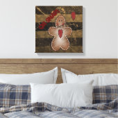 Oh Snap Gingerbread Man | Christmas Canvas Afdruk (Insitu (Slaapkamer))