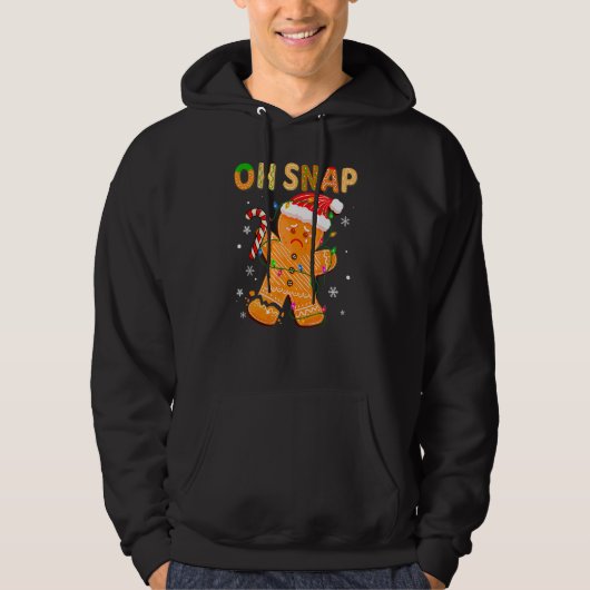 Oh Snap Gingerbread Man Christmas Cookie Costume B Hoodie (Voorkant)