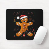 Oh Snap Gingerbread Man Christmas Funny Cookie Ugl Muismat (Met muis)
