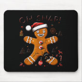 Oh Snap Gingerbread Man Christmas Funny Cookie Ugl Muismat (Voorkant)