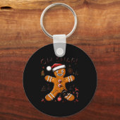 Oh Snap Gingerbread Man Christmas Funny Cookie Ugl Sleutelhanger (Voorkant)