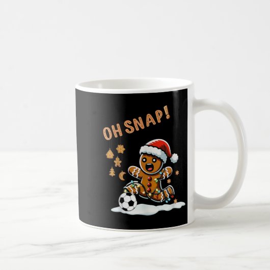 Oh Snap Gingerbread Man Christmas Soccer  Koffiemok (Rechts)