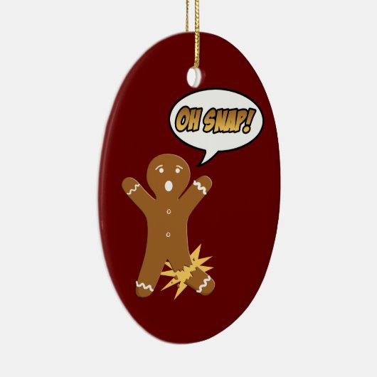 Oh Snap Gingerbread Man Cookie Christmas Ornament (Rechts)