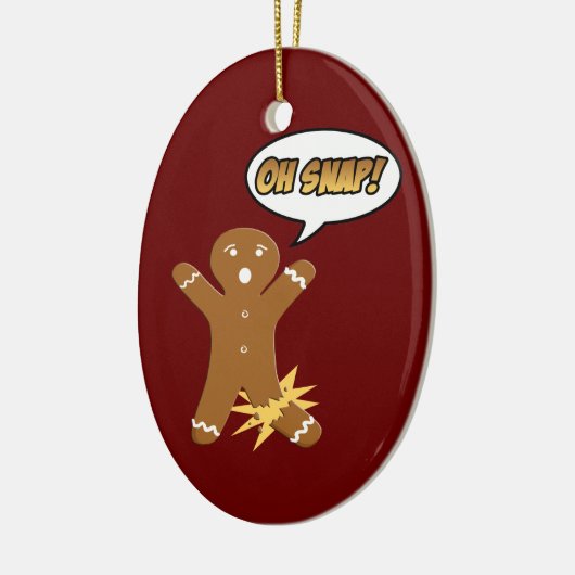 Oh Snap Gingerbread Man Cookie Christmas Ornament (Links)