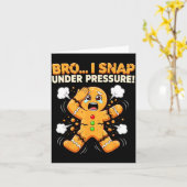 Oh Snap Gingerbread Man Cookies I Snap Under Press Kaart (Gele Bloem)