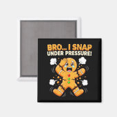 Oh Snap Gingerbread Man Cookies I Snap Under Press Magneet (Voorkant / Achterkant)