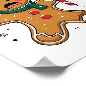 Oh Snap Gingerbread Man Cute Christmas Cookie King Poster (Hoek)